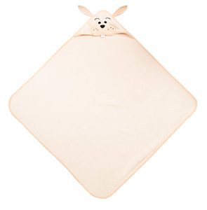 Badcape kanin rosa 100×100