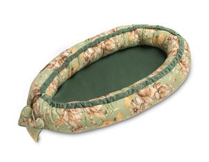 Babynest Velvet grön +kudde på köpet 80×45