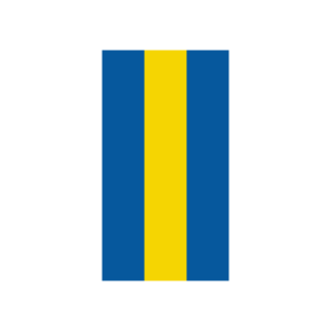 Blå/gult/blå