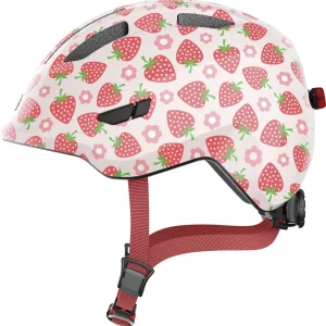 ABUS Smiley 3.0 cykelhjälm LED rose strawberry