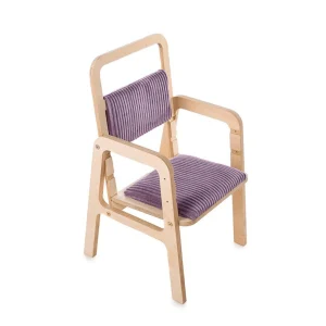 Justerbar Ergonomisk Stol i Trä för Barn - Mauve-Rosa - Medium