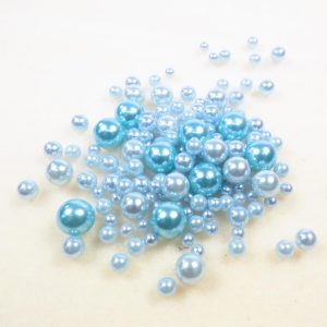 Pärlor, 4-10mm, aqua