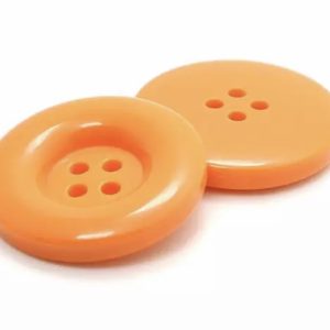 Tjock 4-håls knapp, 20mm orange