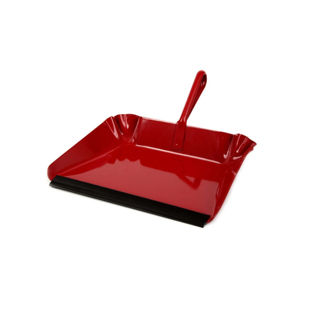 Sopskyffel i metall med kort handtag, röd. - Bild 2